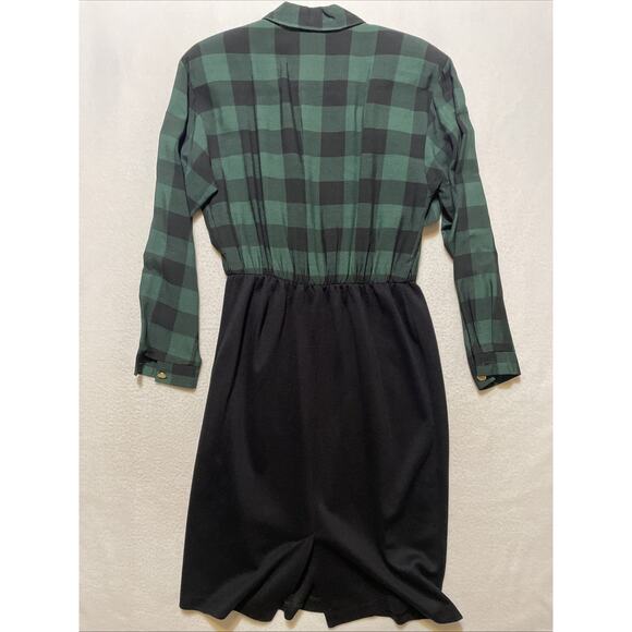 Vintage 80’s Dress R. J. Stevens By Carol Escritor Black Green Size 8 - Picture 10 of 10